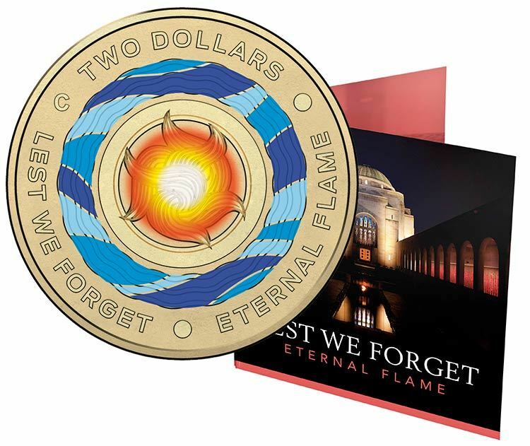 2018 Lest We Forget - Eternal Flame ($2 "C" Mintmark Coloured