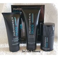 Nutrimetics MAN 3 Piece Skincare Set - Face Wash, Shaving Gel & Moisturising Creme