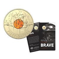 2020 Brave Fire Fighter "C" mintmark $2 Dollar Carded Coin UNC