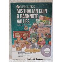 Renniks Australian Coin & Banknote Values 30th Edition 2020 - Softcover