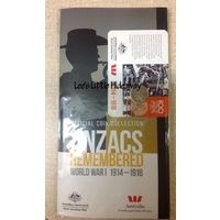 Herald Sun 2015 Anzac Collectors Coin Album with first 20 cent