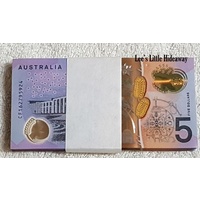 2016 $5 Stevens/Fraser Banknotes - Bundle of 100 RBA UNC