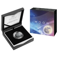 2019 The Earth & Beyond “THE MOON” $5 coloured fine silver proof domed coin